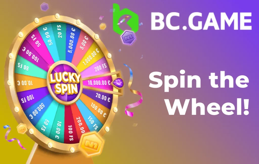 Spin the wheel to get up to 1 BTC with BC Game Lucky Spin