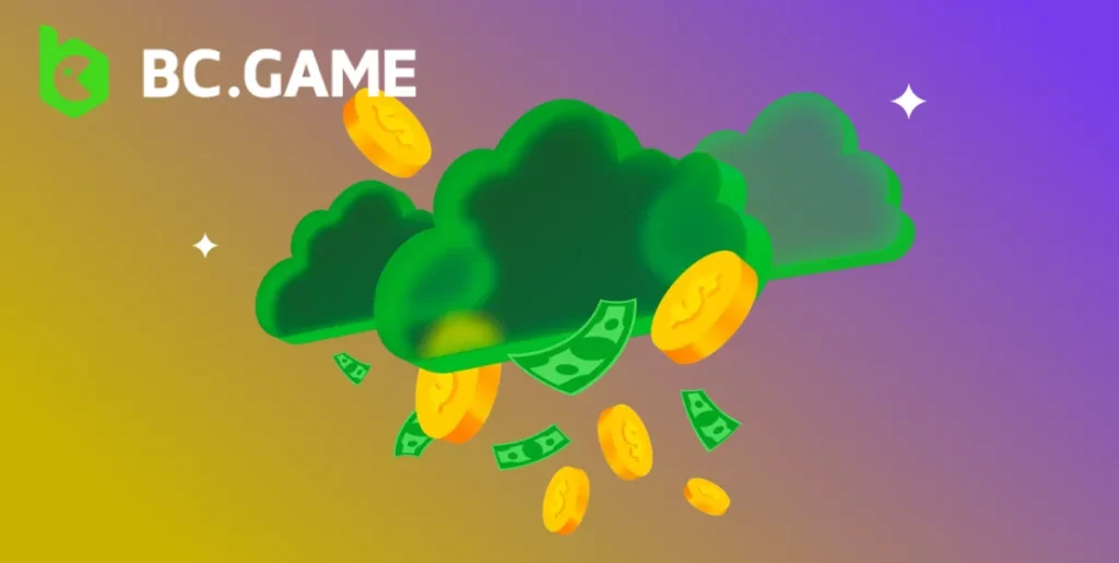 BC Game raining no deposit bonus